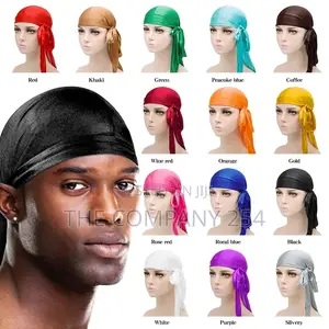 Unisex Velvet Wave Durags Bandanas Turban Hat Wigs Doo Men