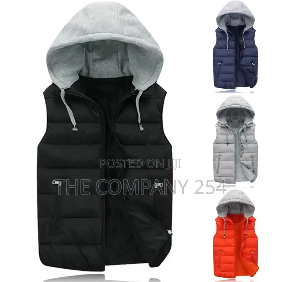 Unisex Printing Cuban Branding Sleeveless Half Puff Jackets.