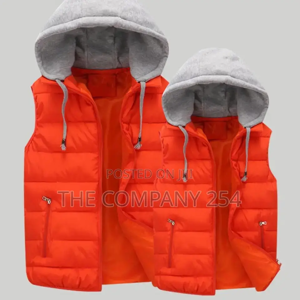 Unisex Printing Cuban Branding Sleeveless Half Puff Jackets.