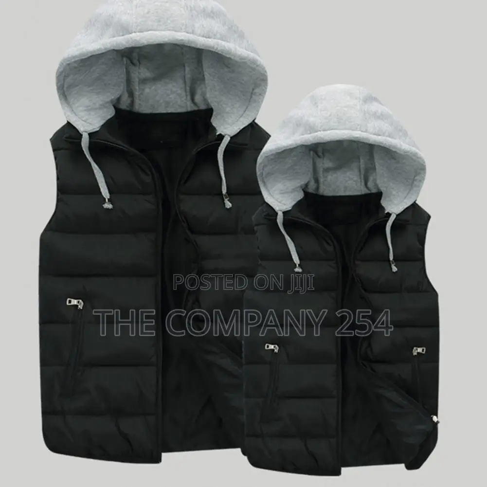 Unisex Printing Cuban Branding Sleeveless Half Puff Jackets.