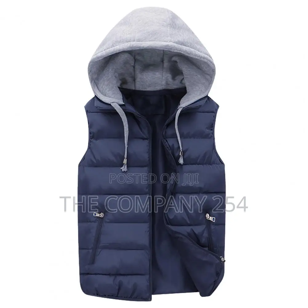 Unisex Printing Cuban Branding Sleeveless Half Puff Jackets.