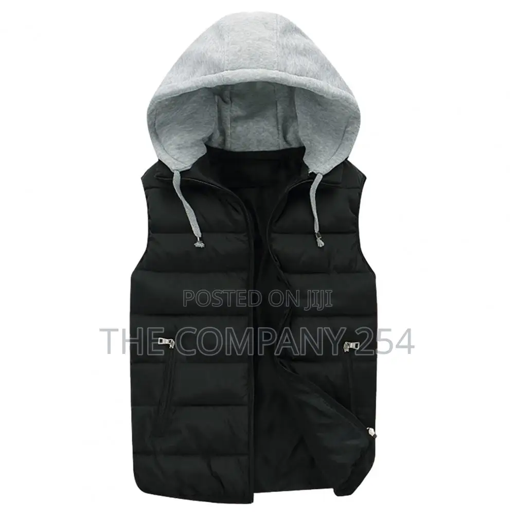 Unisex Printing Cuban Branding Sleeveless Half Puff Jackets.