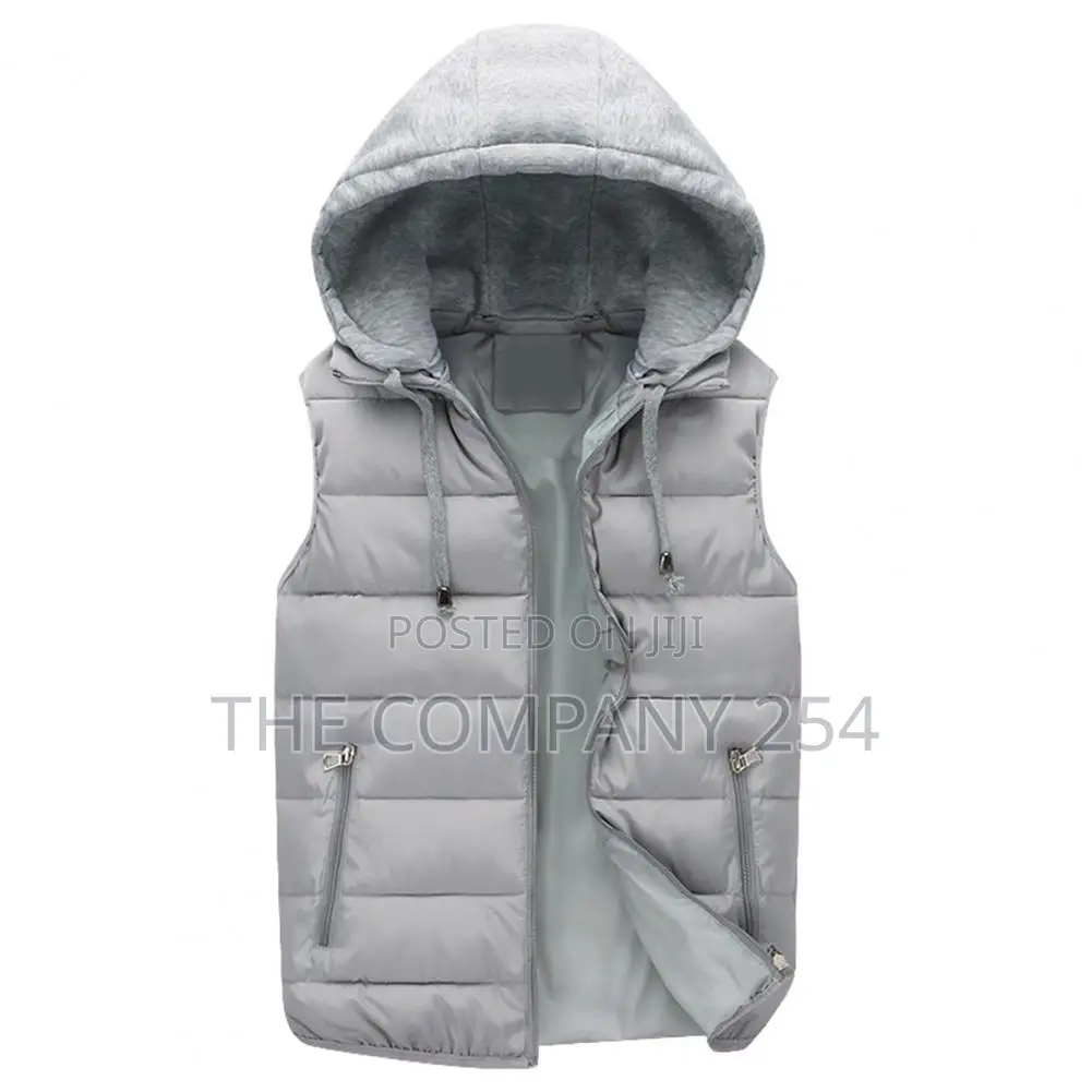 Unisex Printing Cuban Branding Sleeveless Half Puff Jackets.