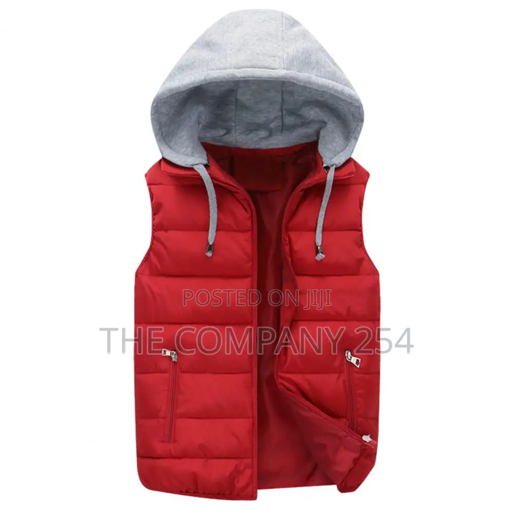 Unisex Printing Cuban Branding Sleeveless Half Puff Jackets.