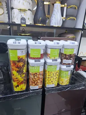 7pcs Transparent Acrylic Cereal Food Storage Containers