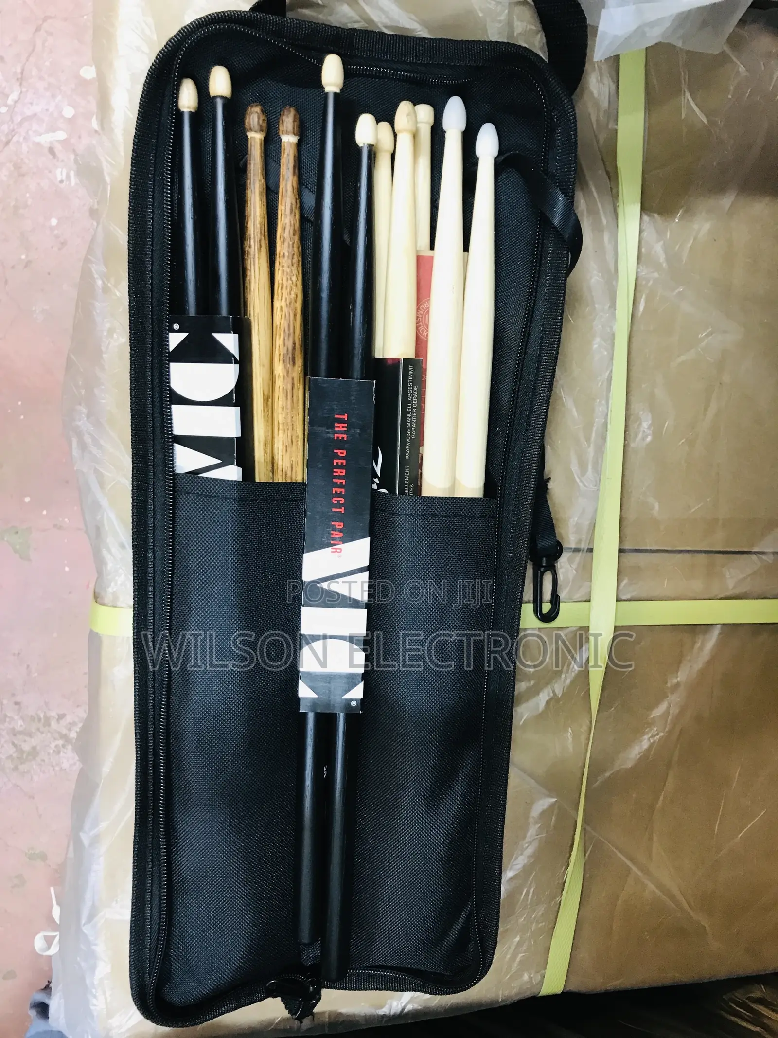 6 Pairs Drum Stick Set Plus Stick Bag