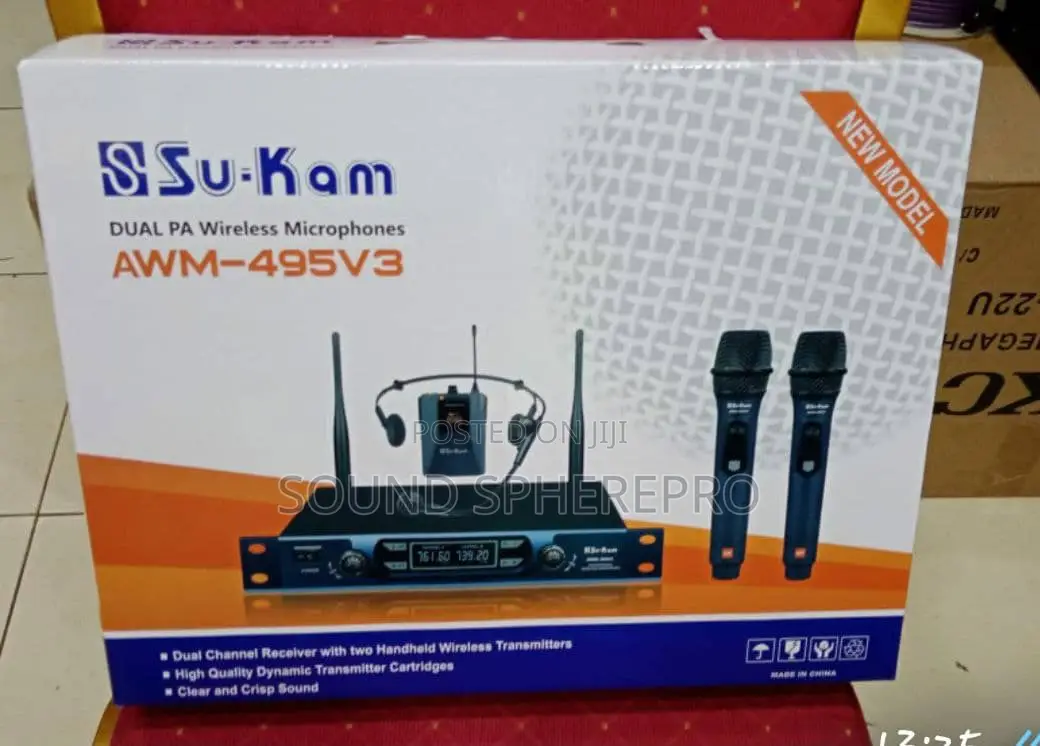 Su-Kam Awm-495v3 3in1 Wireless Microphone
