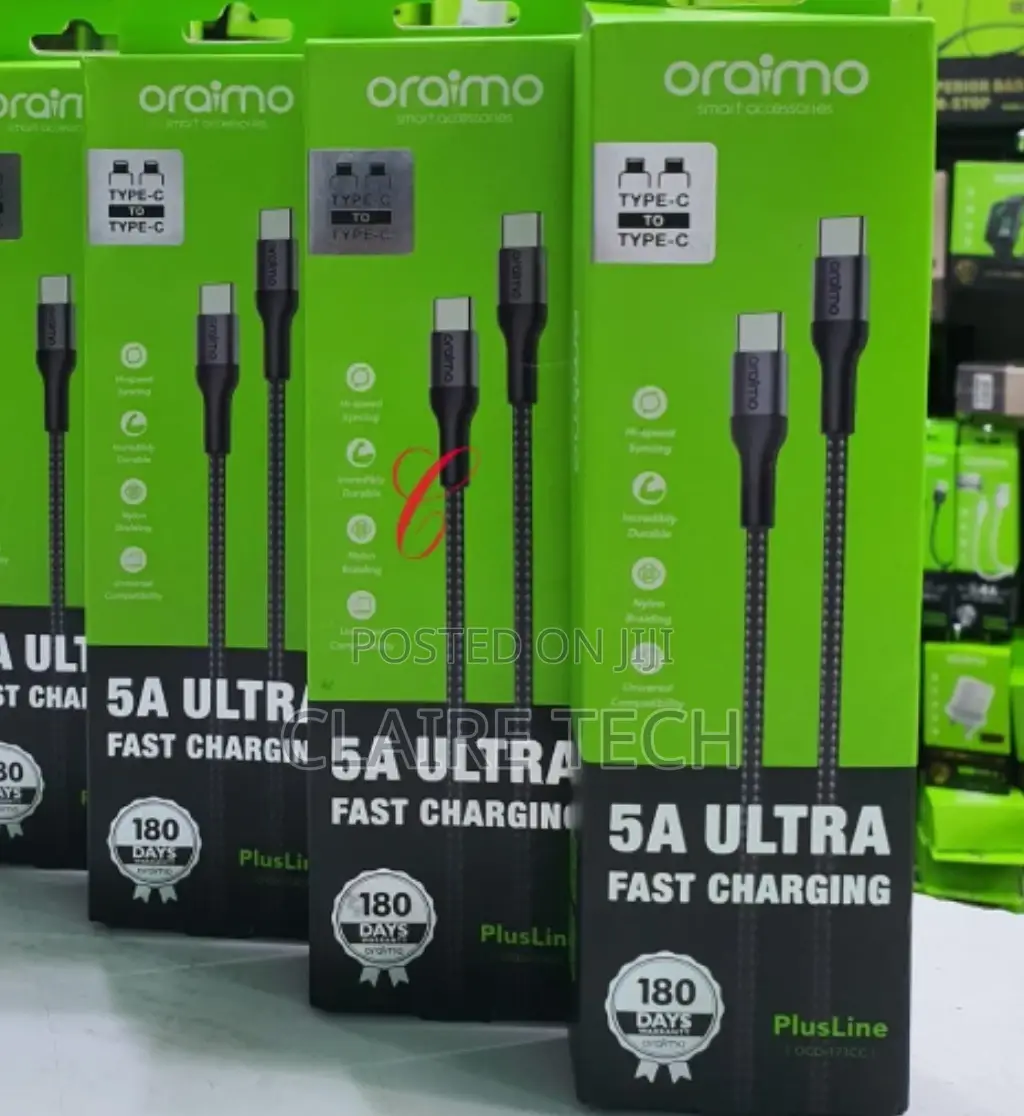 New 5A Ultra Fast Charger Oraimo 3M Type C