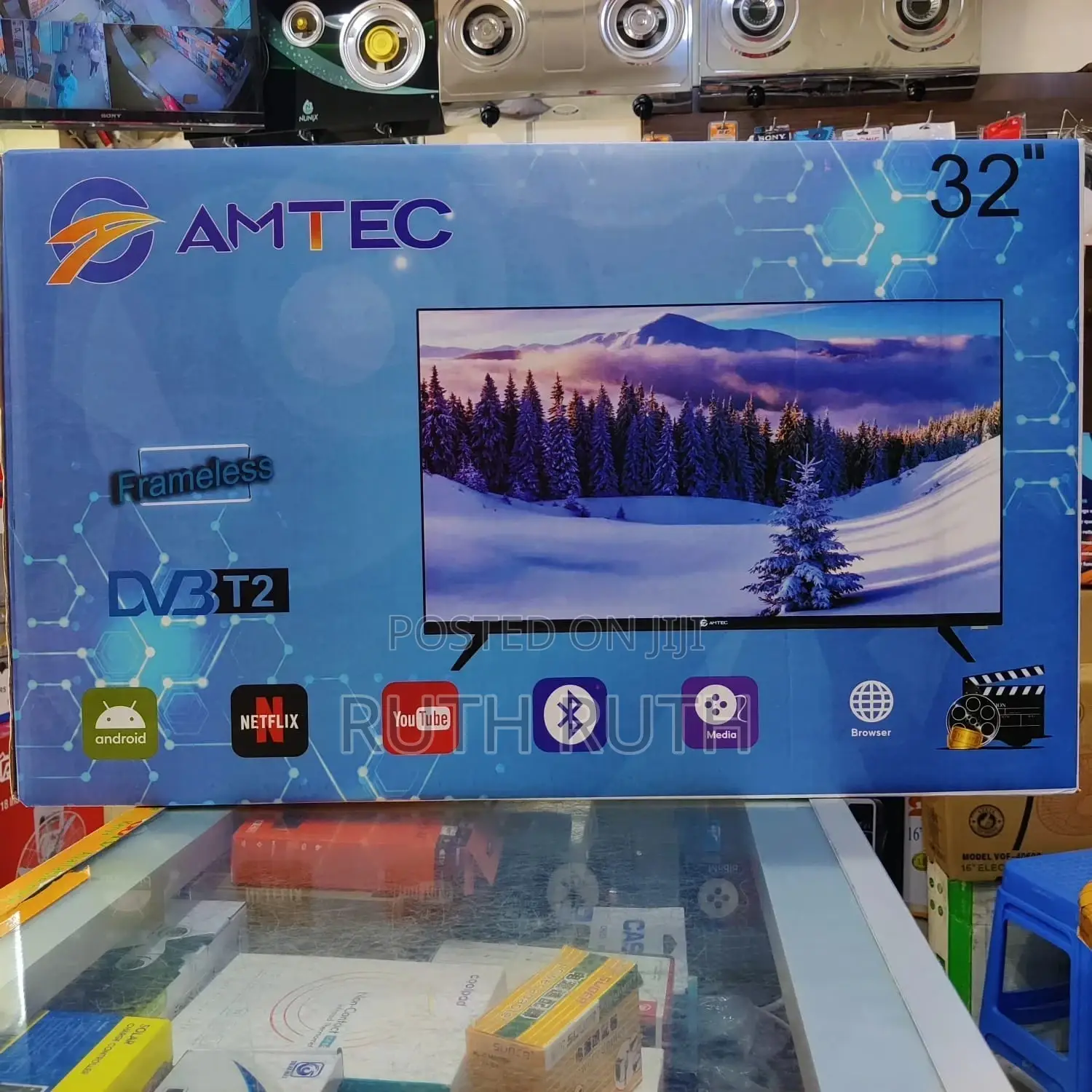 Amtec 32 Inch Frameless With Bluetooth