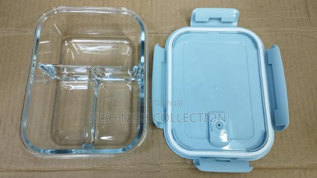 3 Grid Microwave - Safe Partitioned Glass Lunch Box - thumbnail 3
