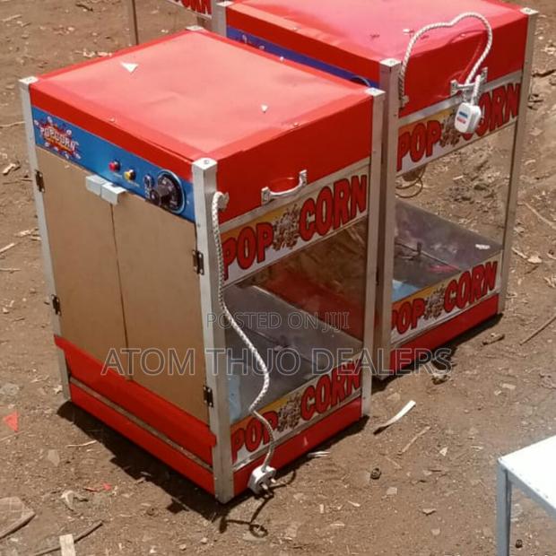 Red Commercial Popcorn Maker Machine Restocked - main view