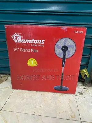 Ramtons RM/572 - Black Econo Standing Fan - 3 Speed - Black