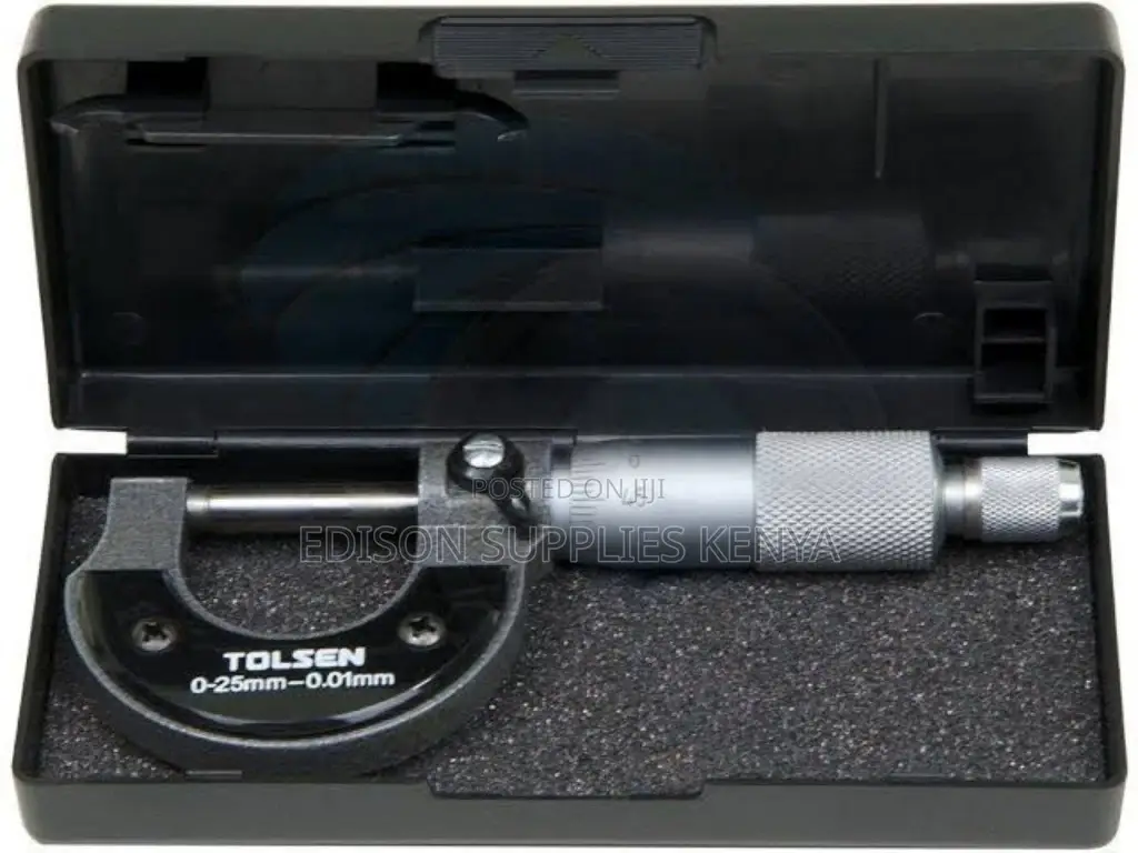 Tolsen Micrometer 35055 Machinist Measuring W/ Case (0-25mm)