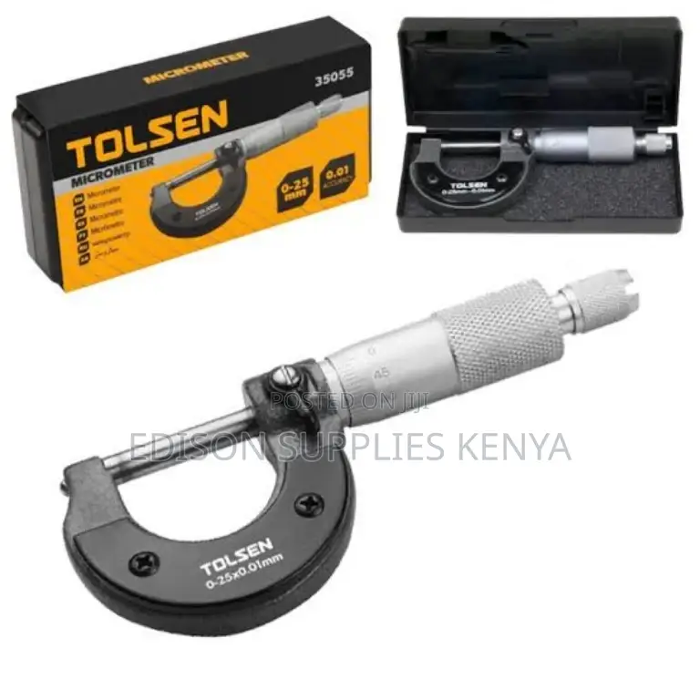 Tolsen Micrometer 35055 Machinist Measuring W/ Case (0-25mm)
