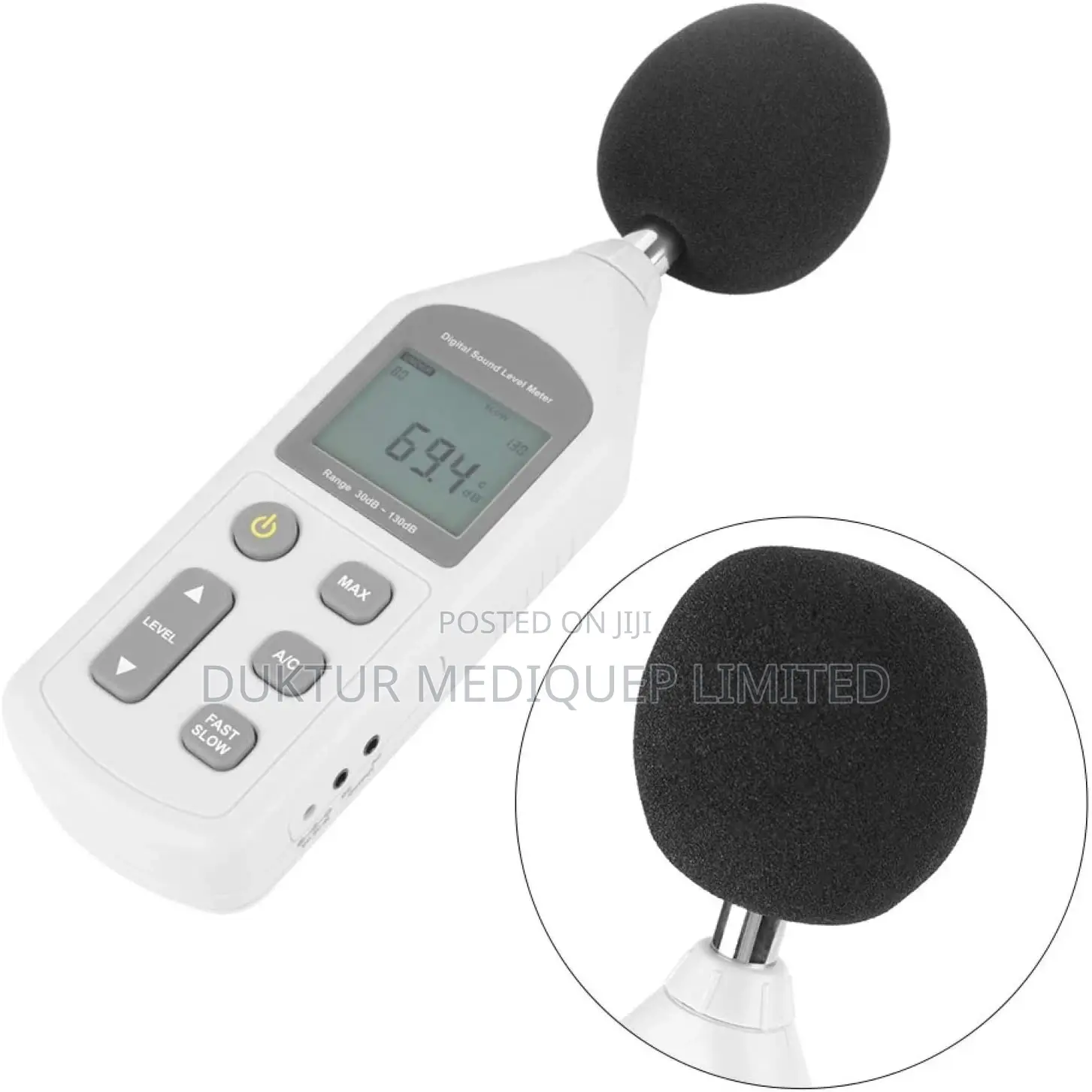Hospital Handheld Noise Meter With Light Weight, Multiuse