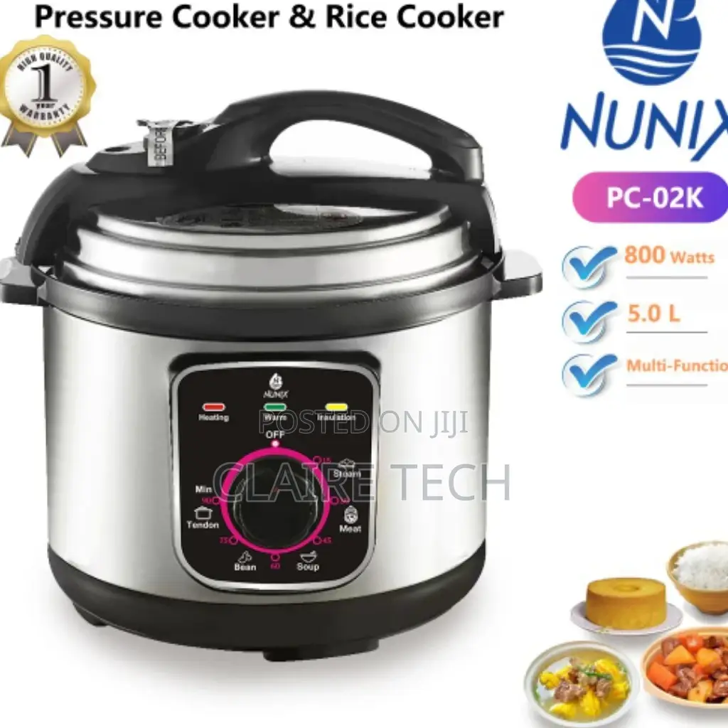 New Stainless Steel Nunix PC-02K5L Electric Pressure Cooker