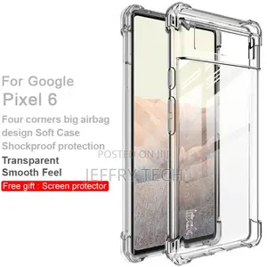 Clear Soft TPU Cover for Google Pixel 6a Shockproof Bumper C