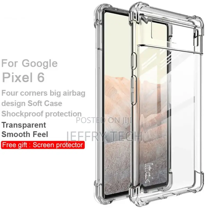 Clear Soft TPU Cover for Google Pixel 6a Shockproof Bumper C