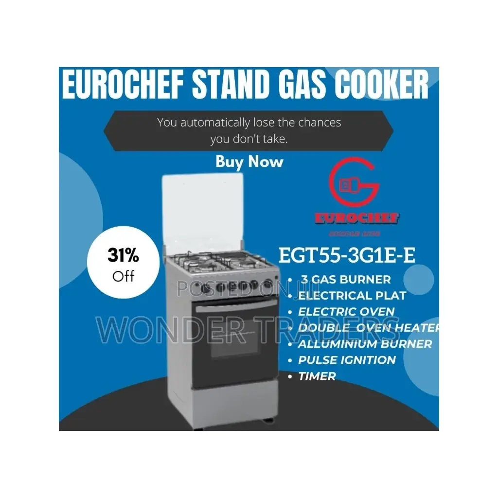 3+1 Eurochef Standing Cooker