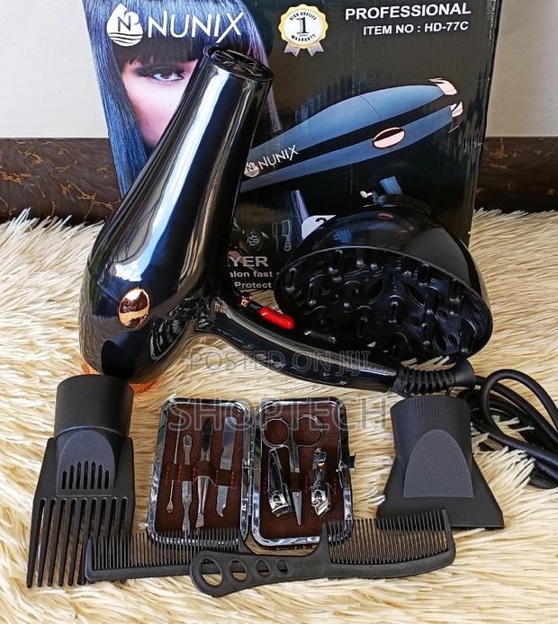 Nunix Professional Hair Dryer Hd 77c Black