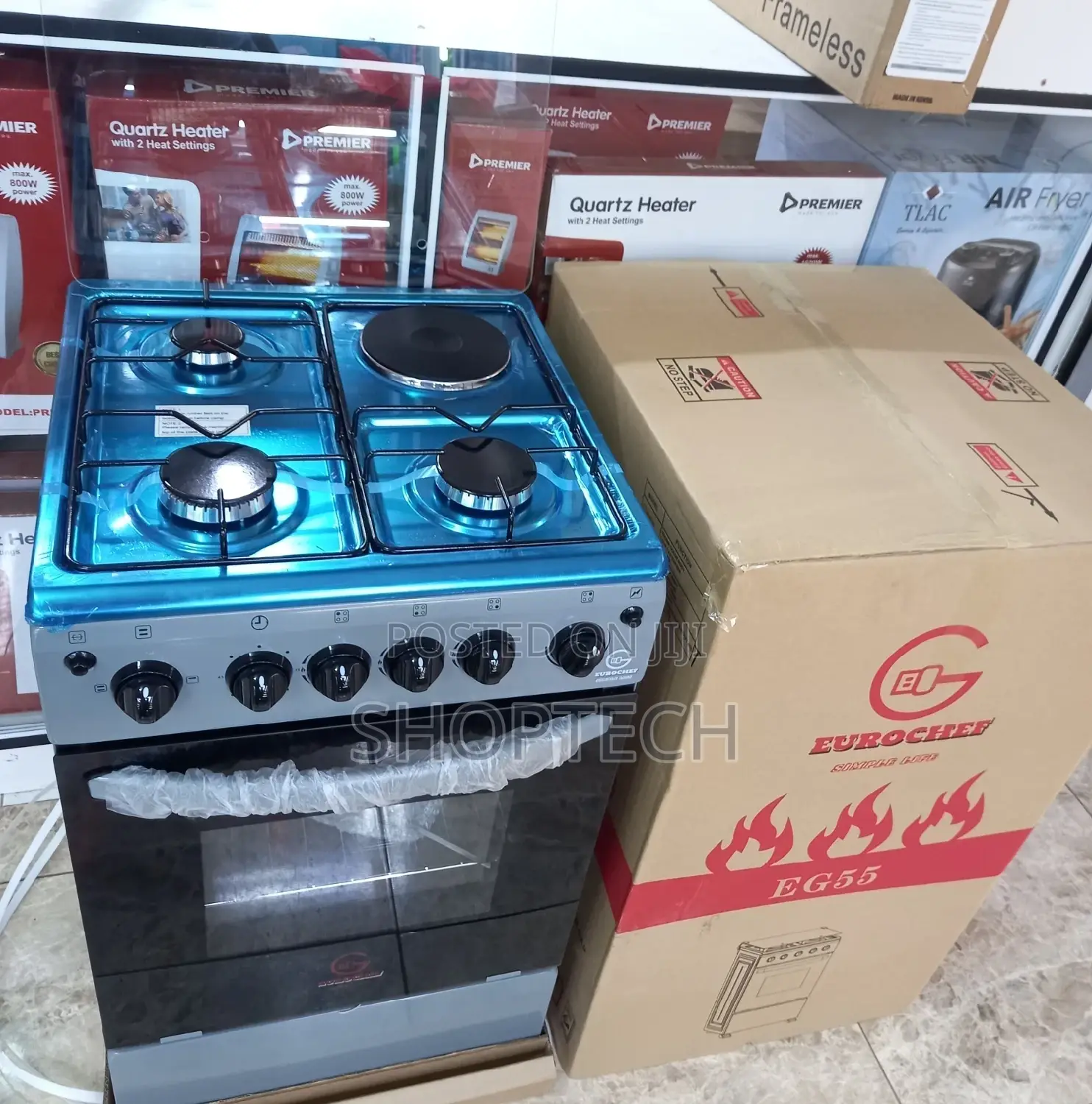 Eurochef 3+1 50*55 Standing Cooker With Electric Oven