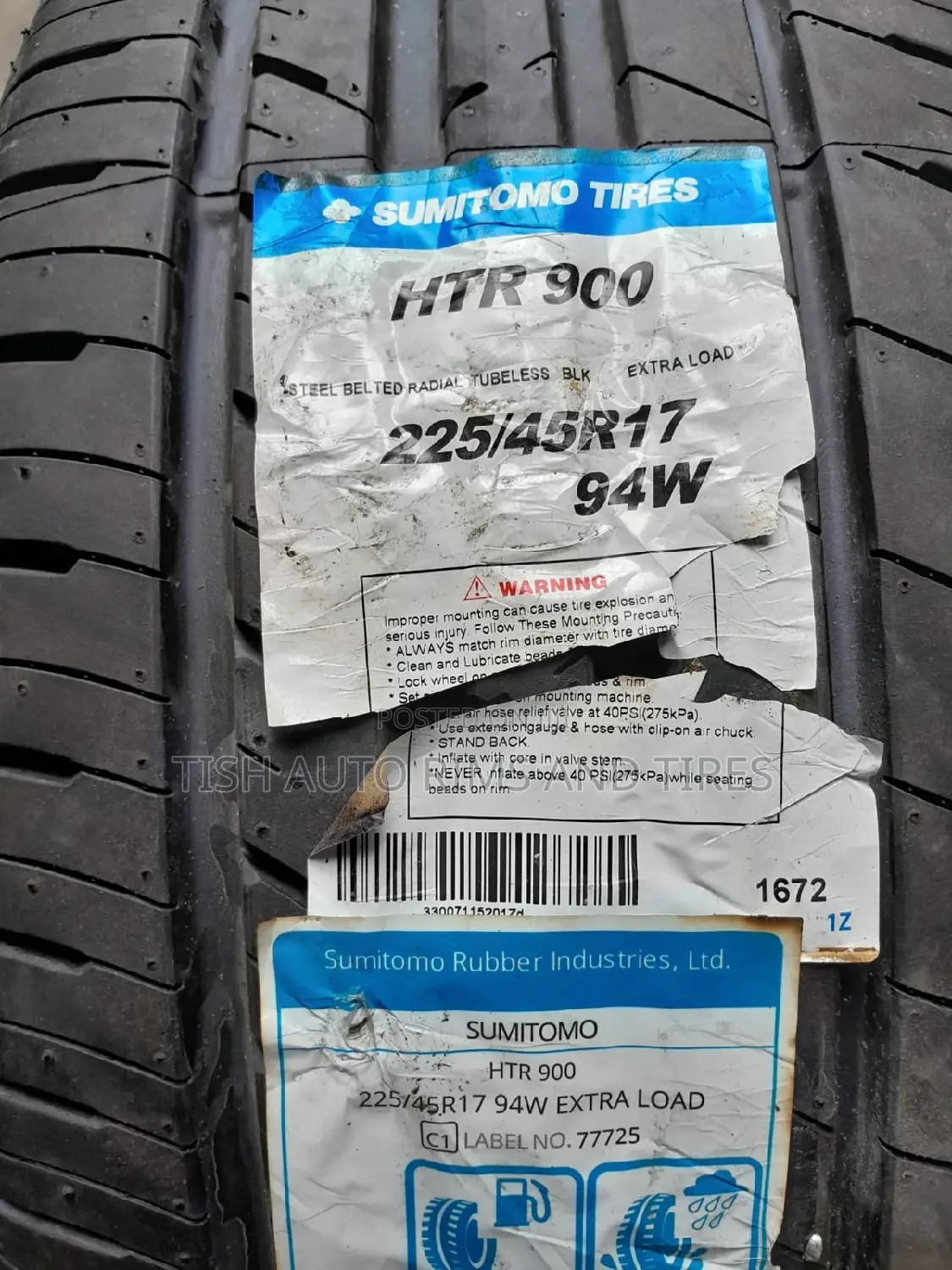 225/45r17 Sumitomo Made in Japan 