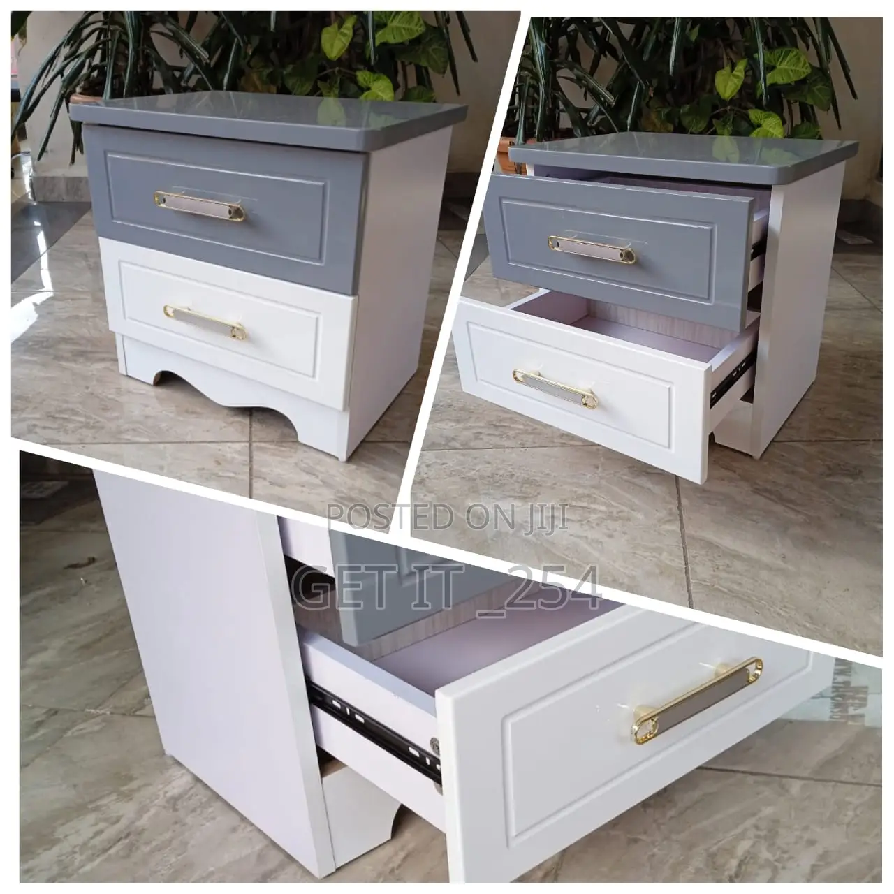 Wooden Bedside Drawer -
Dimension: (L48cm W38cm H46cm)