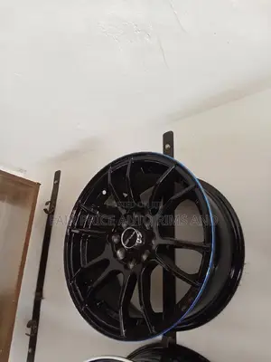 Rims Size Size 15/4/100 Black With Blue Line