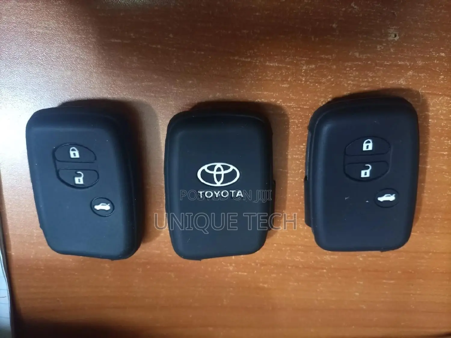 Black Silicone Car Key Cover for Toyota Prado Crown