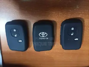 Black Silicone Car Key Cover for Toyota Prado Crown