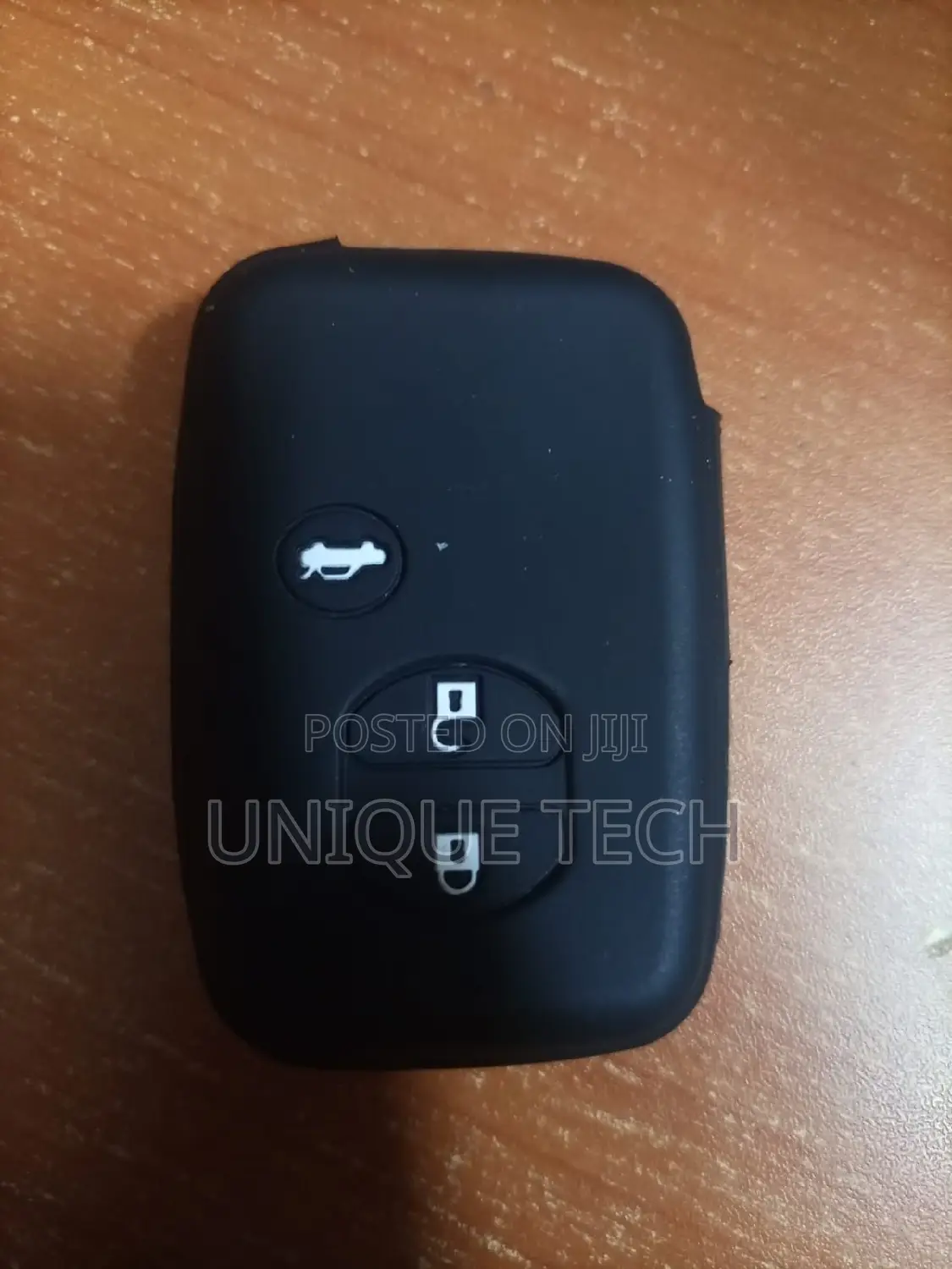 Black Silicone Car Key Cover for Toyota Prado Crown