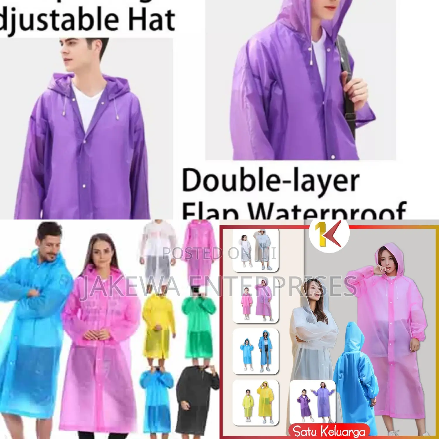 Rain Coat Durable Light Weight Eva Raincoat