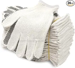 Liberty OH White Two Sided Dotted Gloves