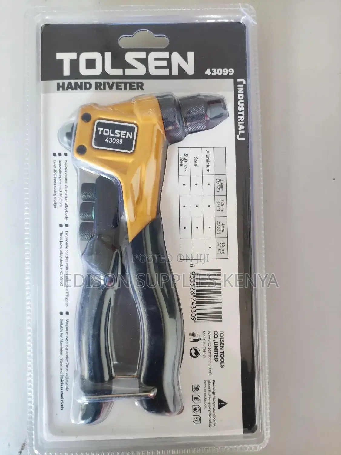 Hand Riveter Tolsen Hand Riveter 8" Heavy Duty Premium