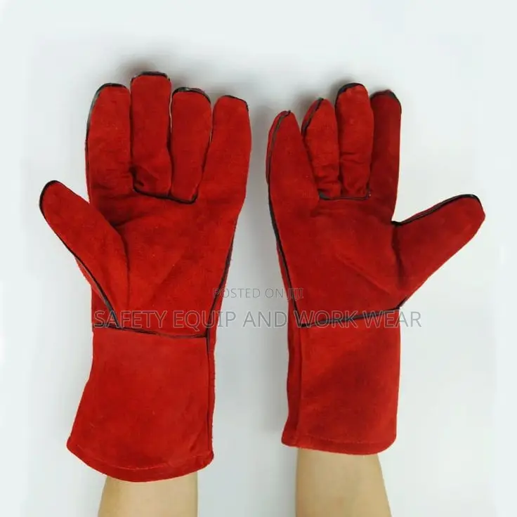 Red Welding Gloves Certification