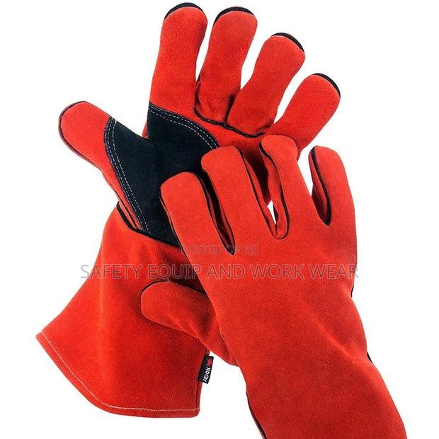 Red Welding Gloves Level 5 - main view