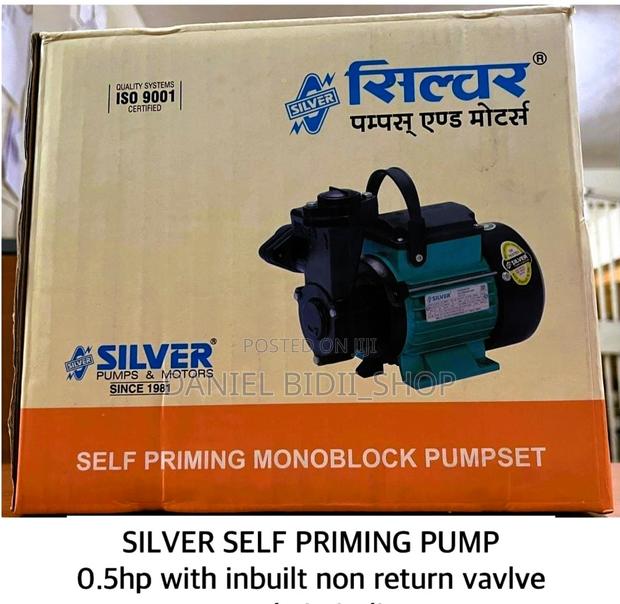 Silver Self Priming Pump 0.5hp With Inbuilt Valve - main view