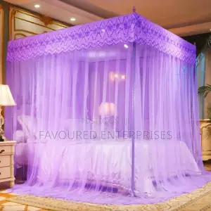 Four Stand Mosquito Nets With Four Metallic Stands 