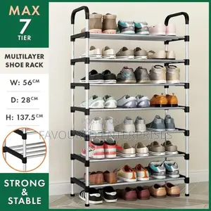 7 Layer Stainless Steel Executive Shoe Rack Organizer