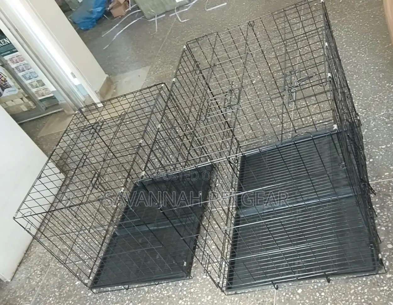 Metallic Dog Kennel Cage for Indoor Use Medium 70*49*55cm