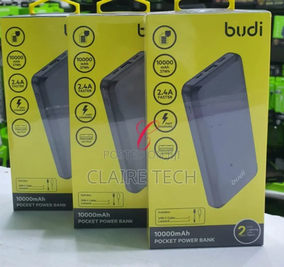 Budi PB802B Pocket Power Bank With Type C Charger