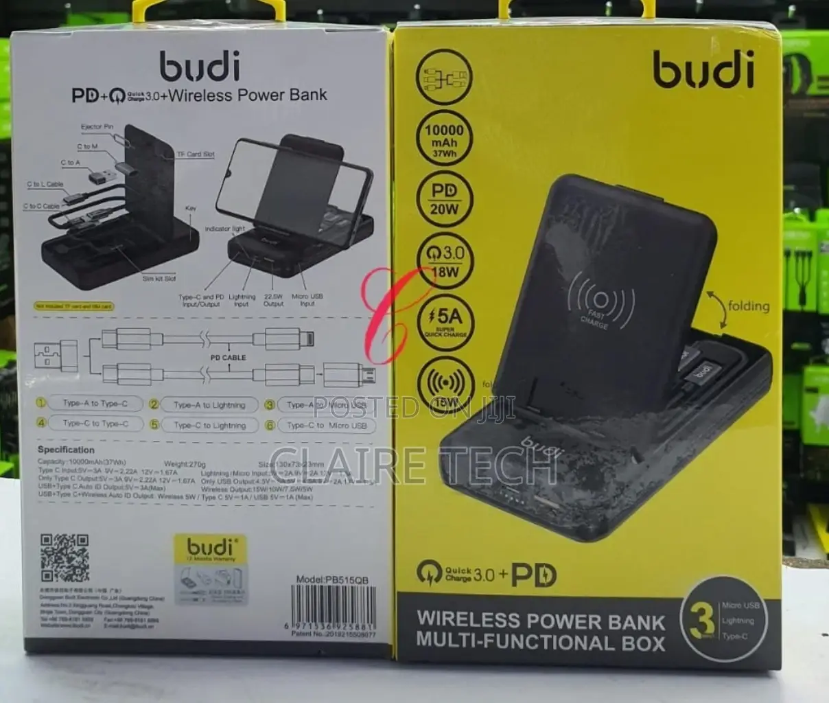 Budi PB515QB 10000mah 20W Wireless Power Bank
