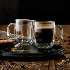 Double Wall Insulated Glass Coffee Mug Tea Cup