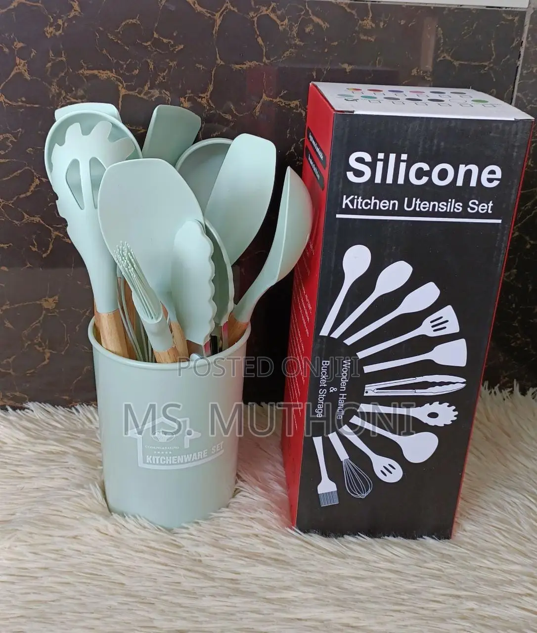 Original Silicon Spoons With Wooden Handles*