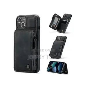 Caseme Luxury Leather Zipper Wallet Case for iPhone 14
