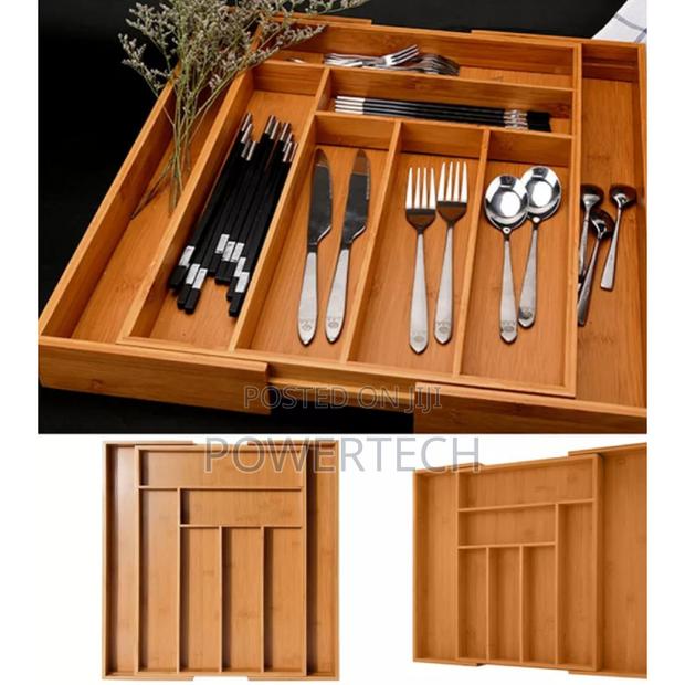 *Multifunctional Bamboo Drawer Organizer* - main view