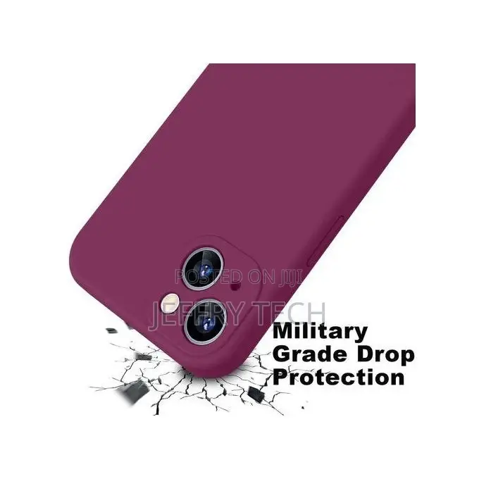 Smooth Liqiud Silicone Cover iPhone 15 Maroon No Logo Case