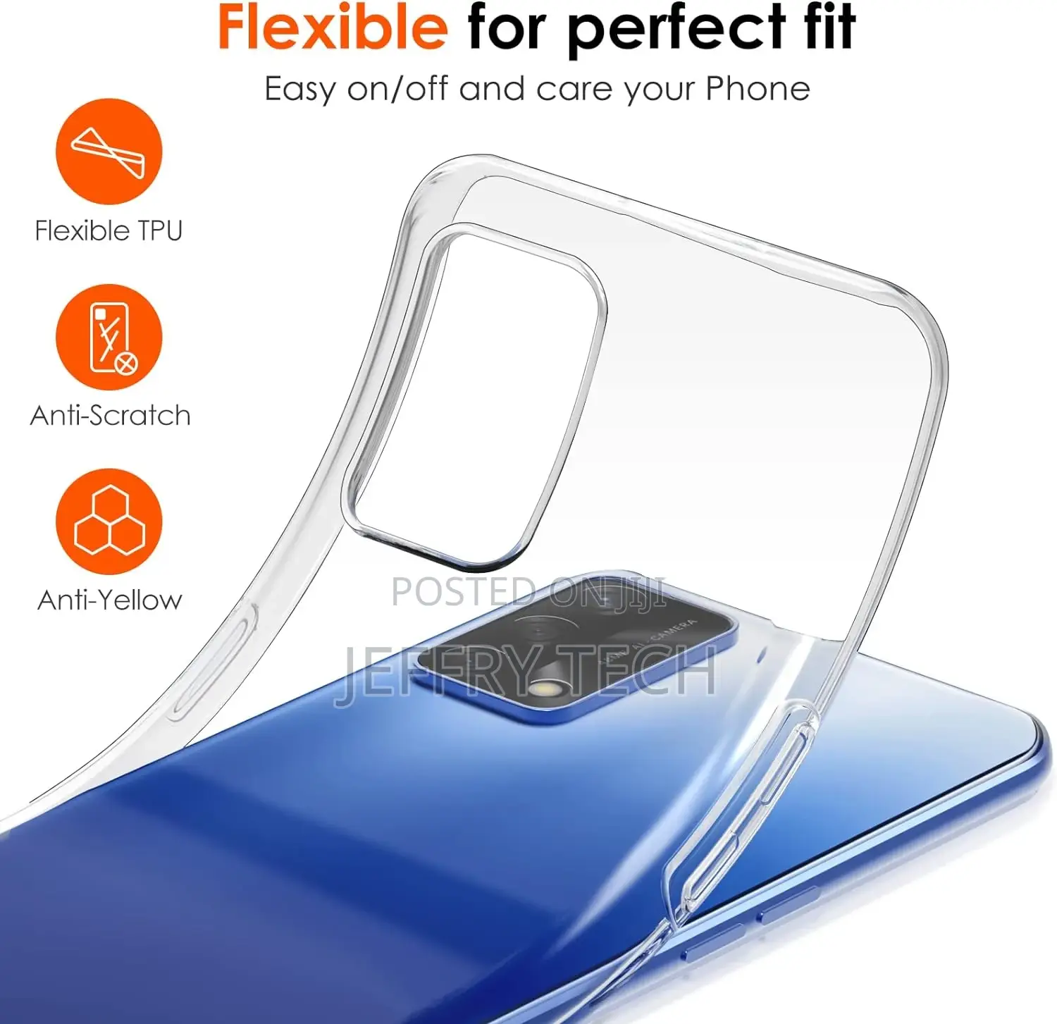 Clear Case for Oppo Reno 6 Lite, Ultra Transparent Protecti