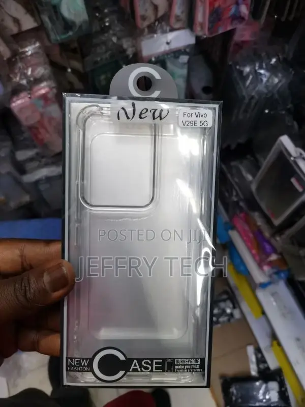 Back Cover for Vivo V29e (Transparent, Shock Proof, Silico