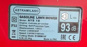 Astramilano 4.0hp Gasoline Lawn Mower. 18"